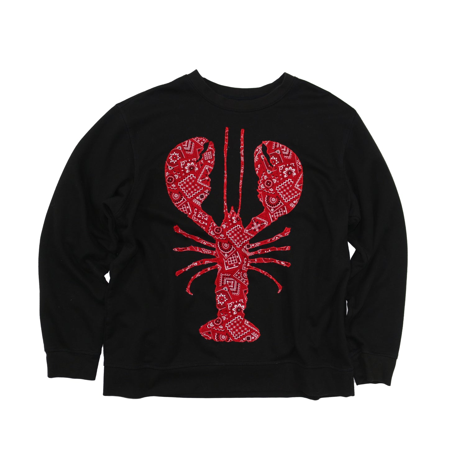black crewneck lobster red bandana