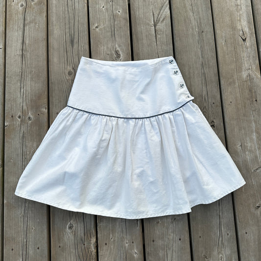 60s nautical cotton skirt (xs/sm)