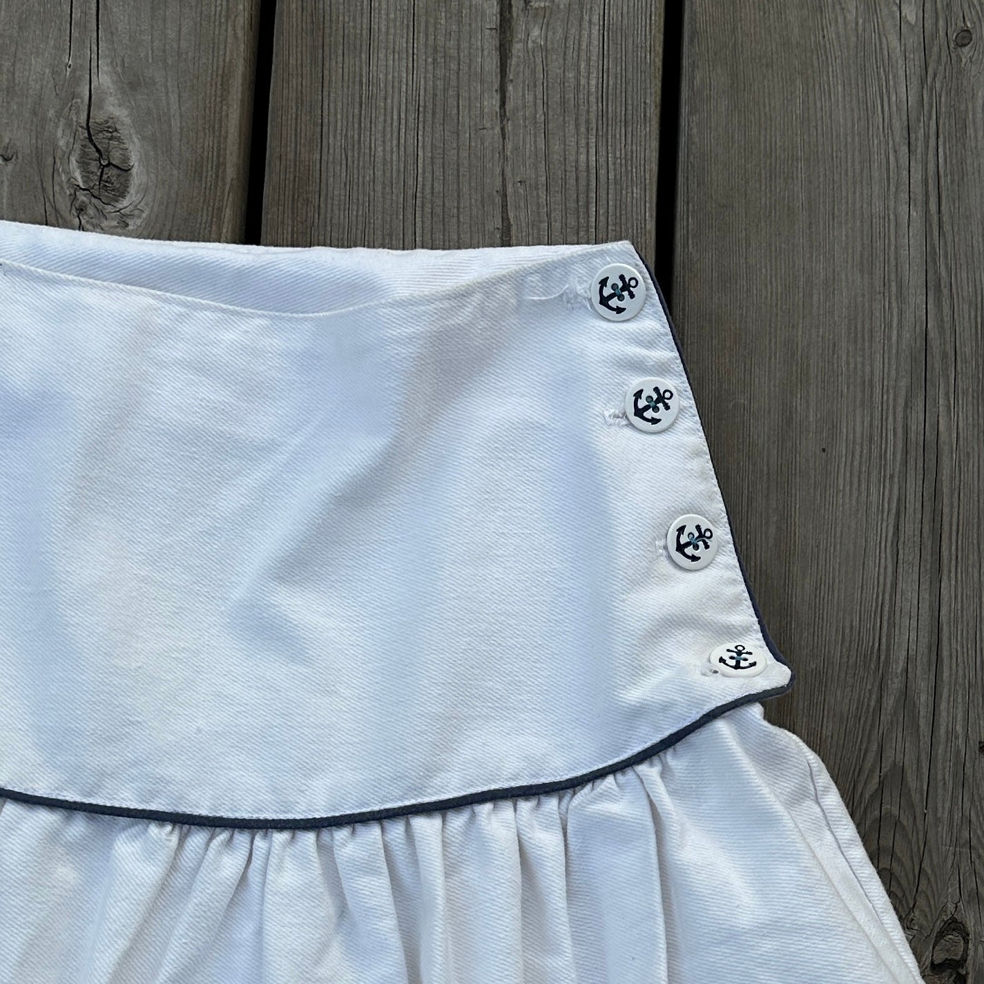 60s nautical cotton skirt (xs/sm)