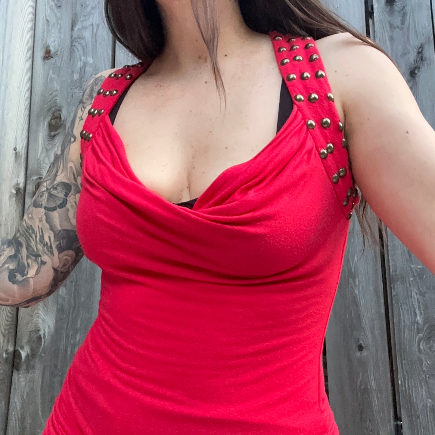 2000s studded bebe tank (med)