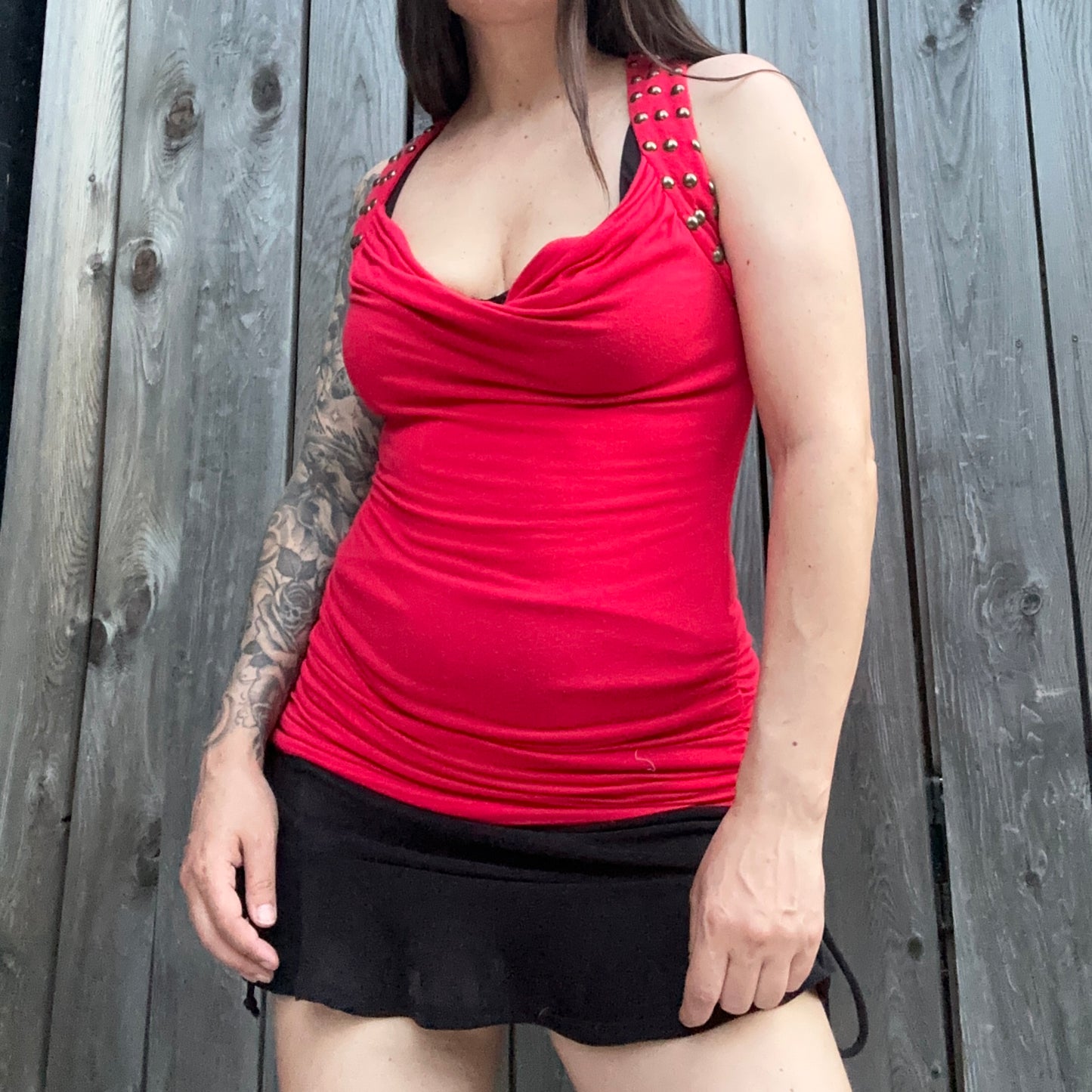 2000s studded bebe tank (med)