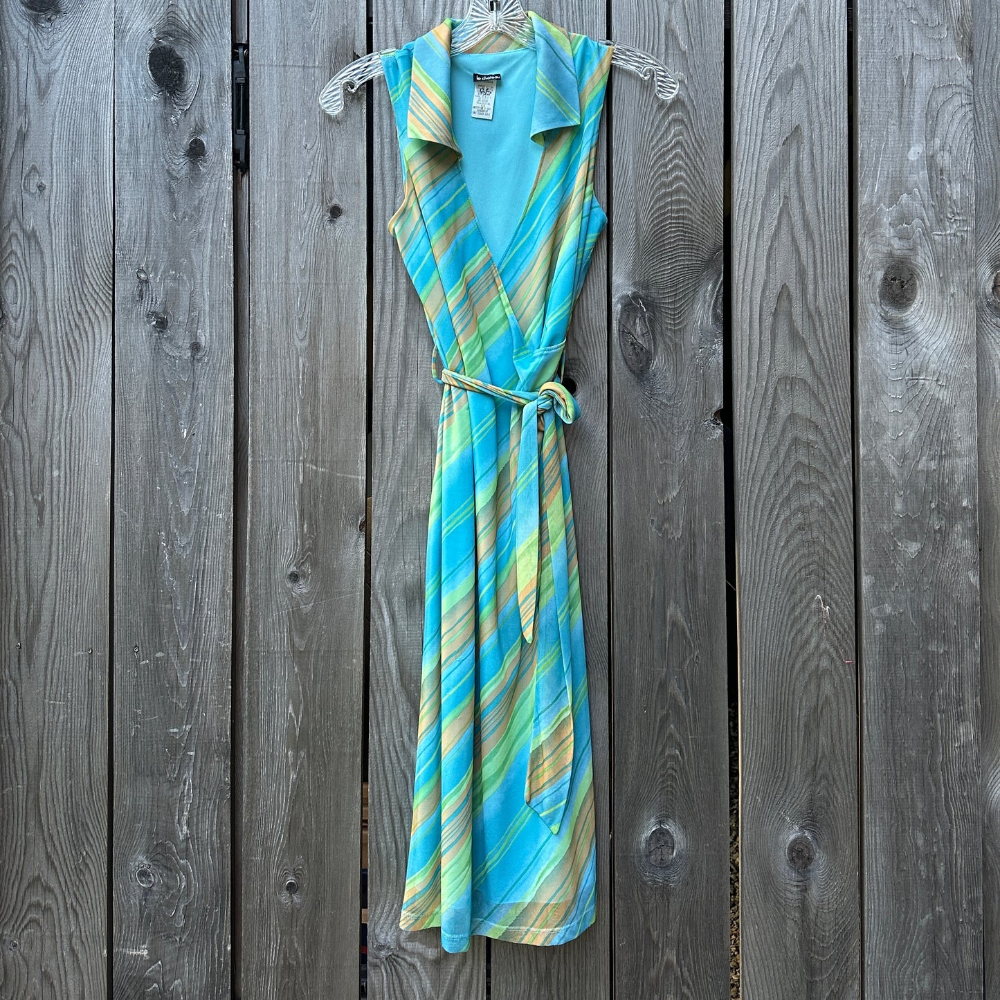 y2k le chateau sleeveless wrap dress (sm)