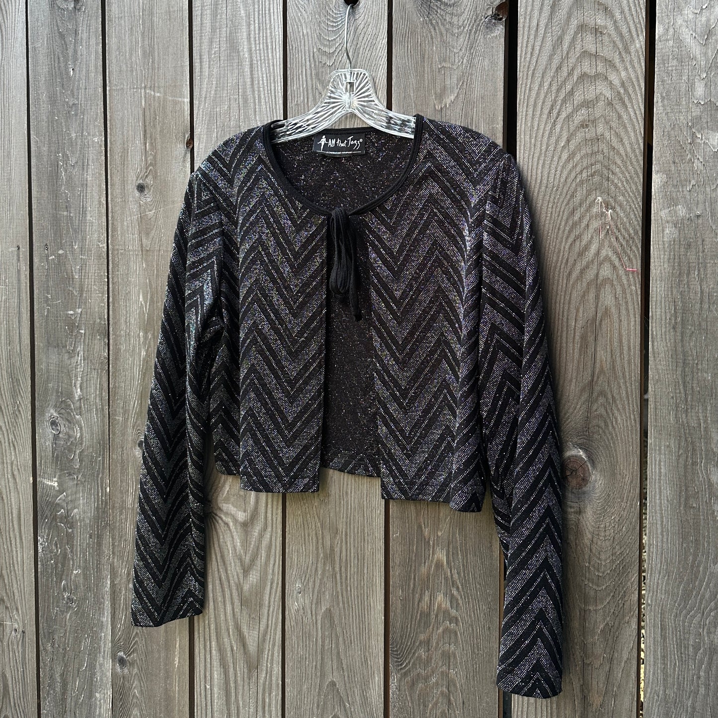 90s tie up glitter cardigan