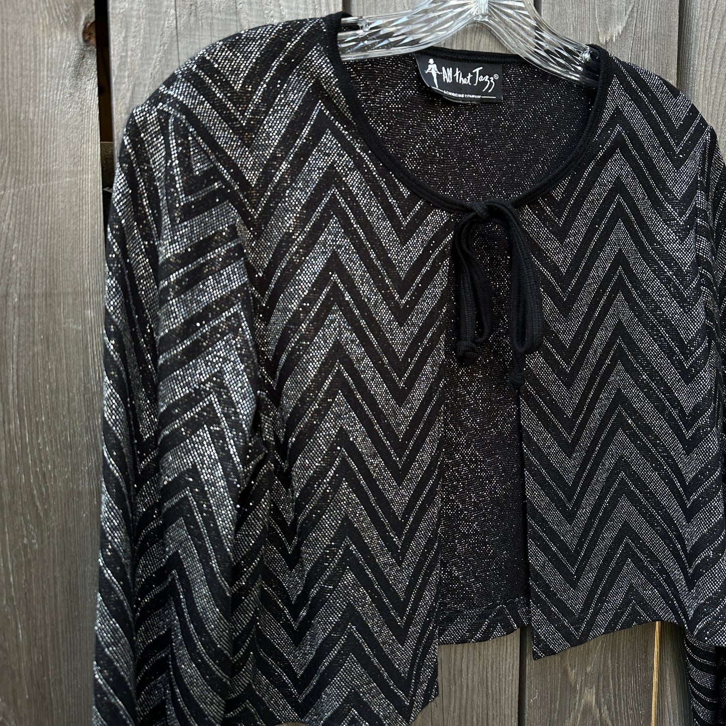 90s tie up glitter cardigan