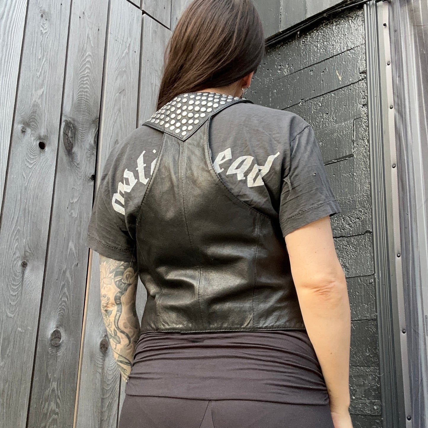 y2k leather vest