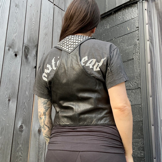 y2k leather vest