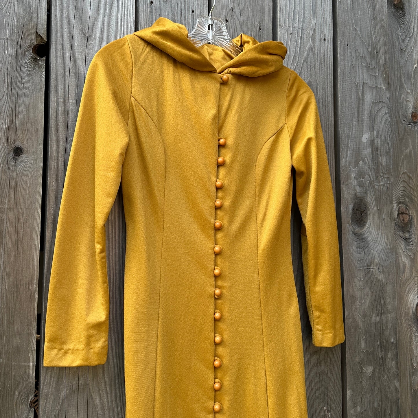 70s floor length mustard duster