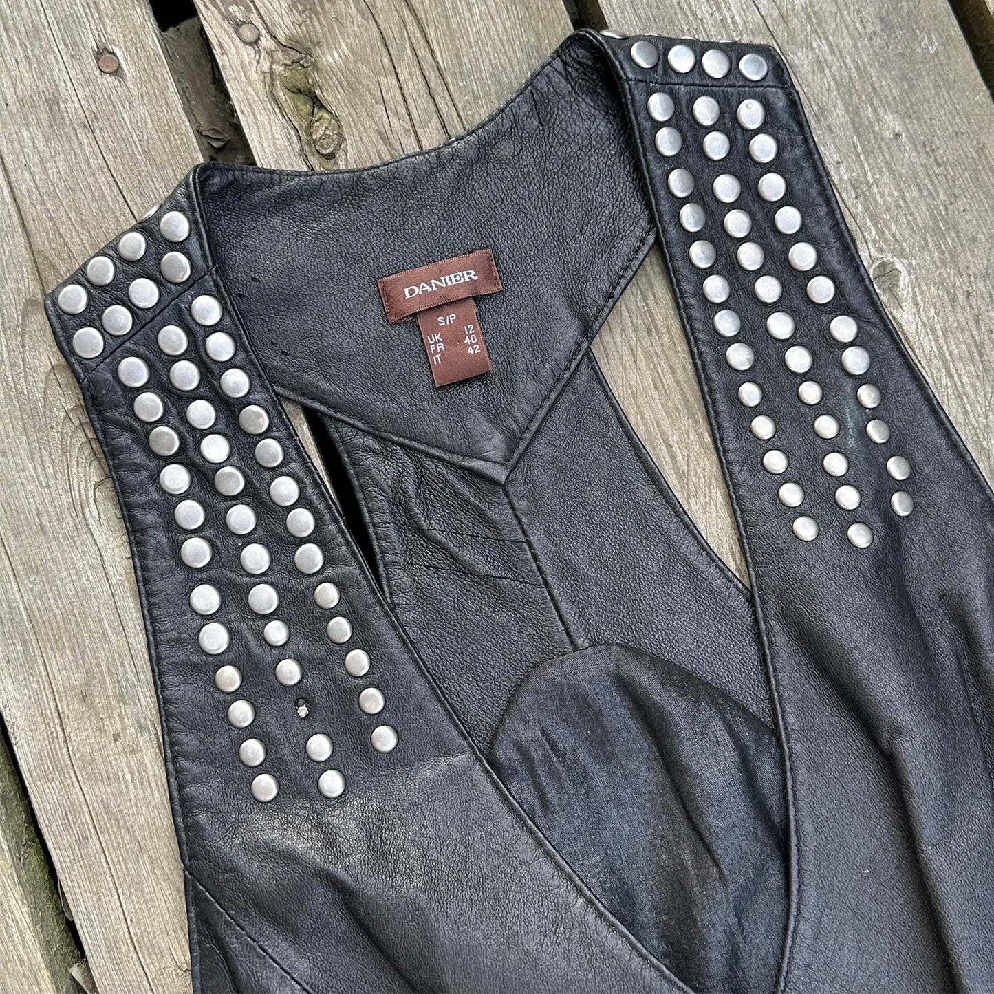 y2k leather vest
