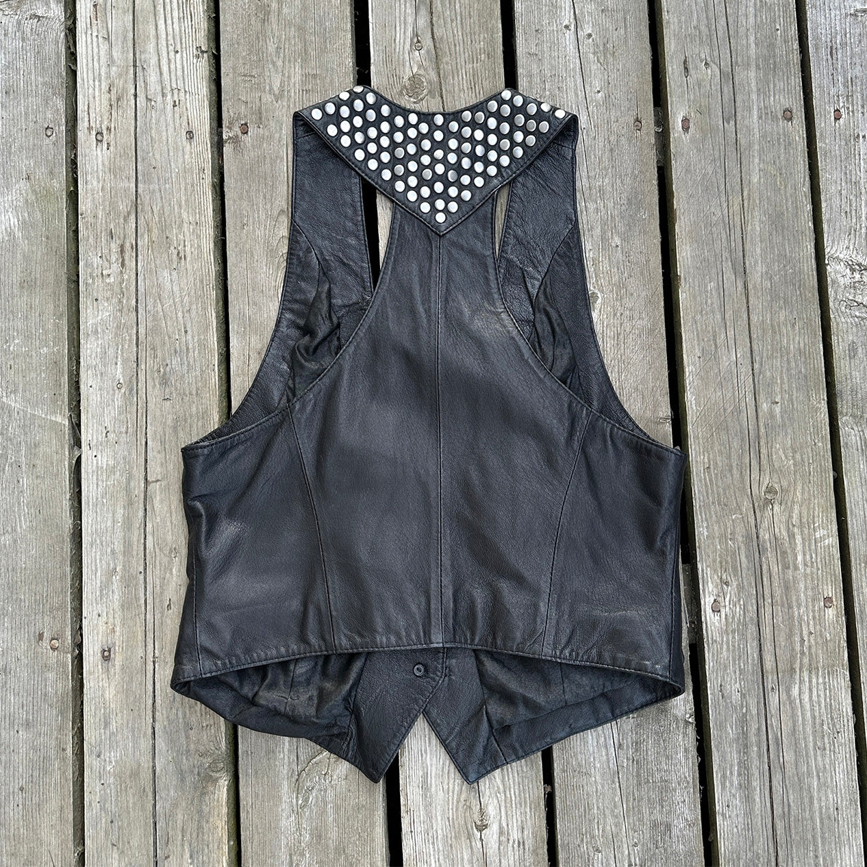 y2k leather vest