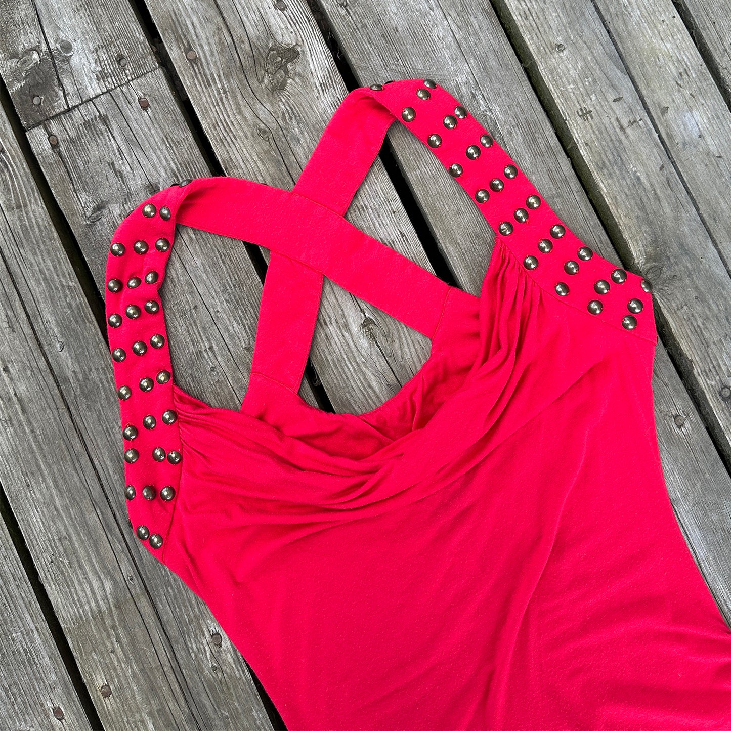 2000s studded bebe tank (med)