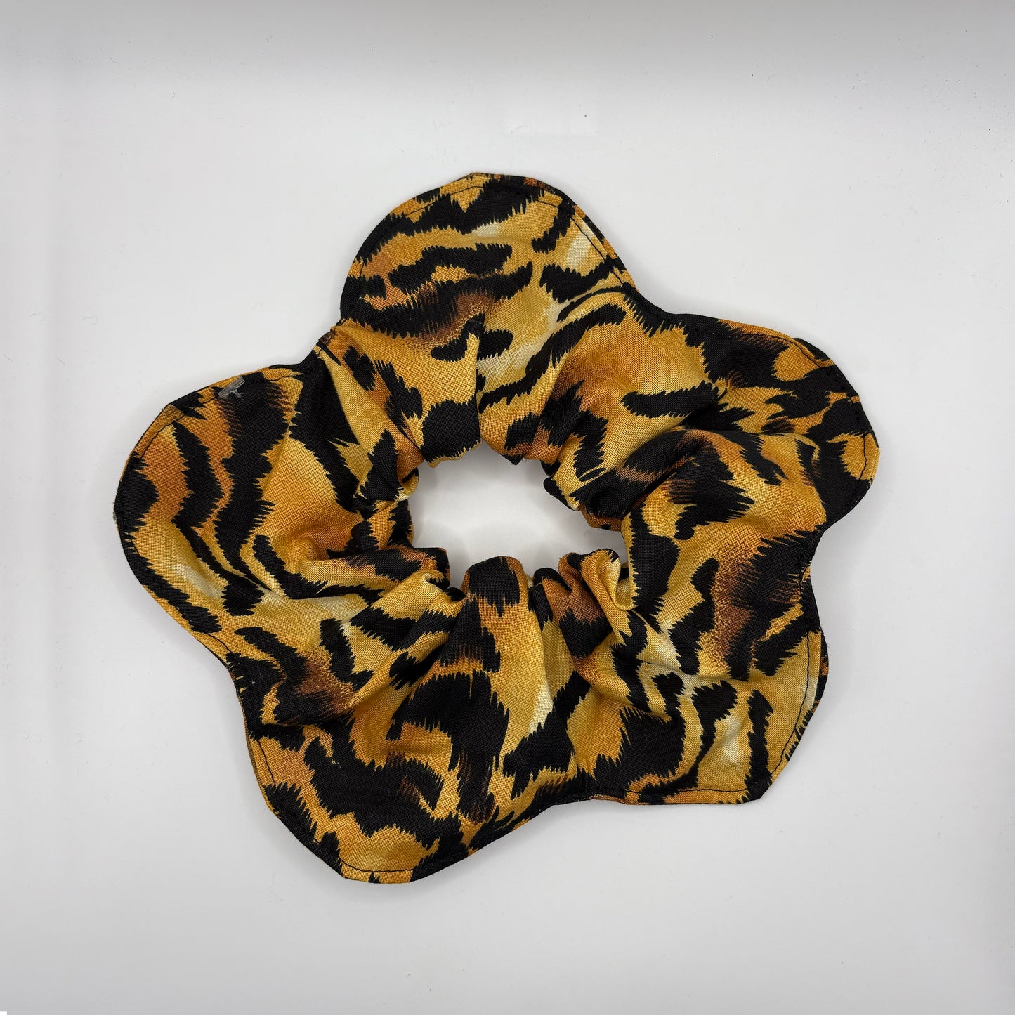 flower scrunchie tiger print