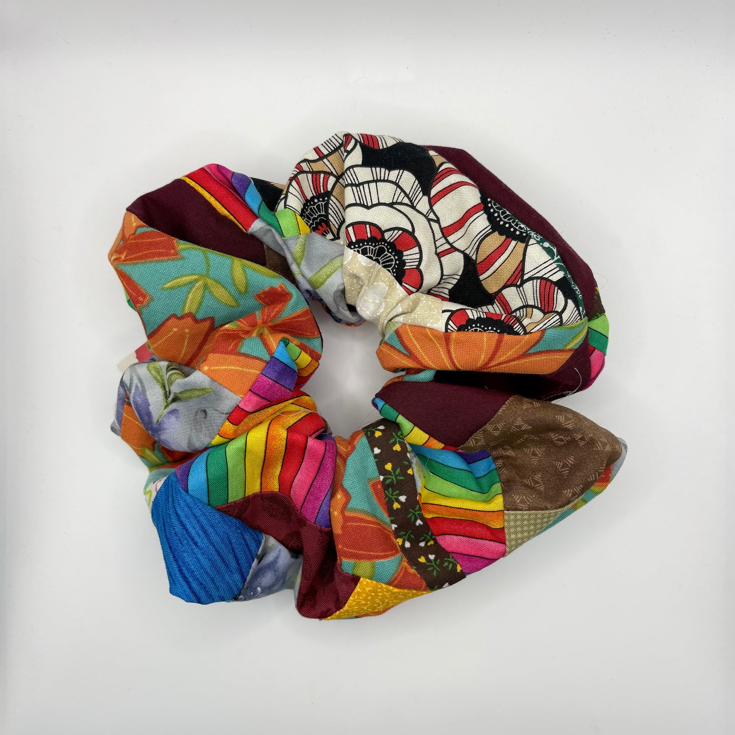 jumbo scrunchie multi color quilted