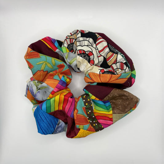 jumbo scrunchie multi color quilted