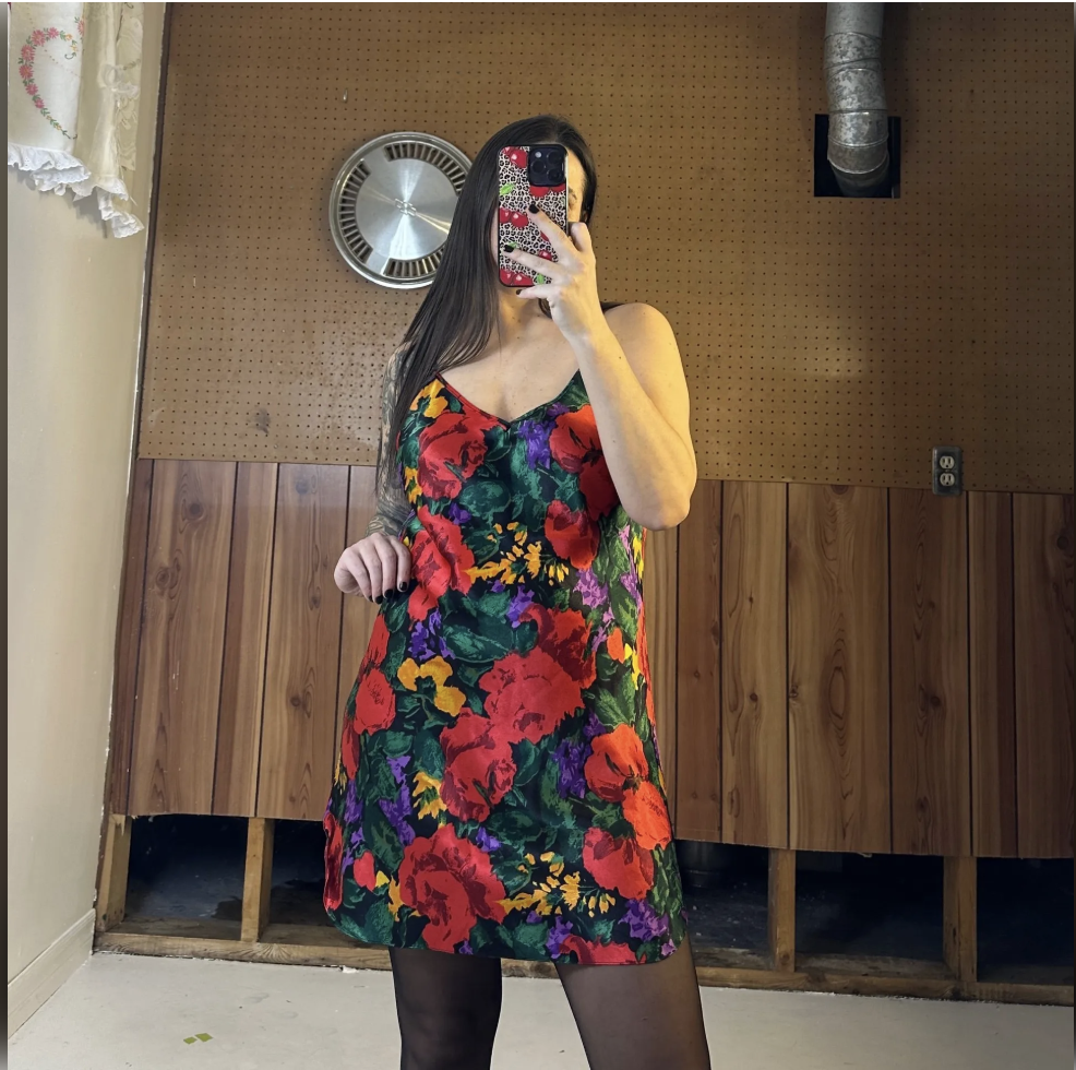 80s victoria's secret mini slip (med)