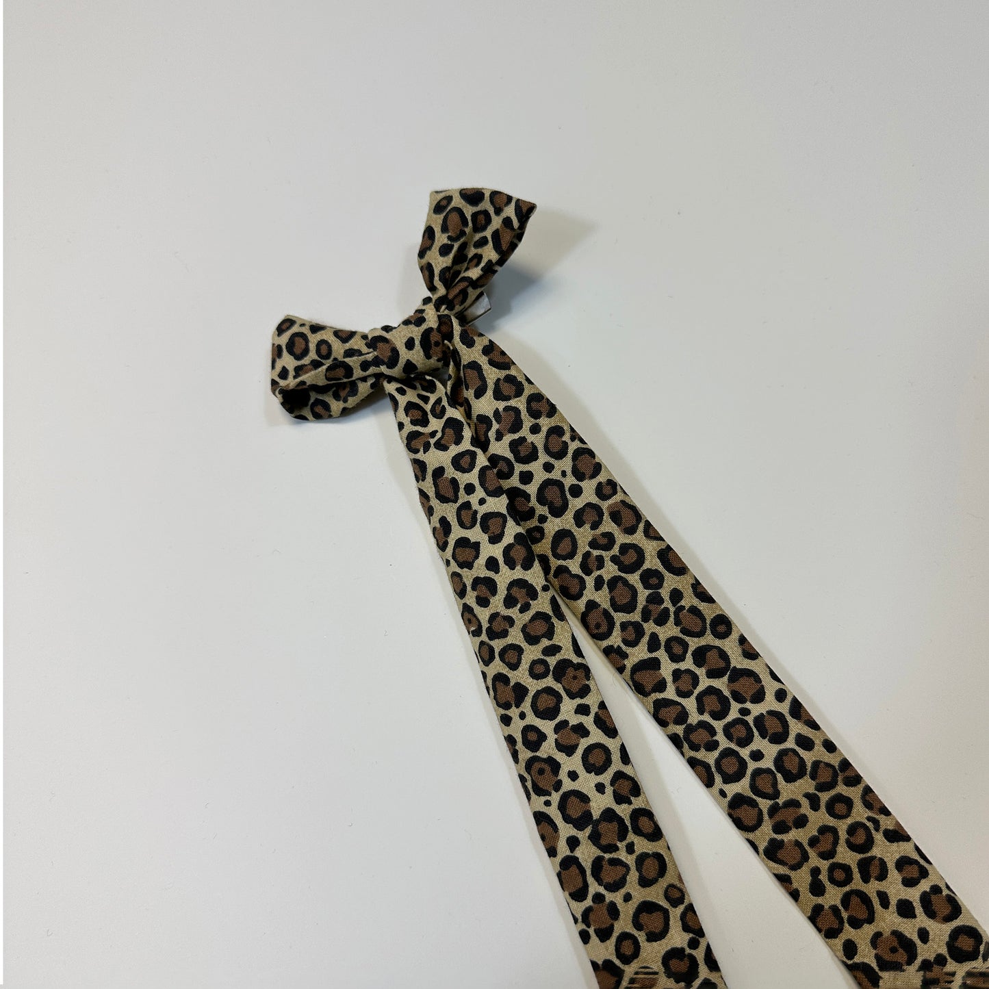 hair bow - cheetah print