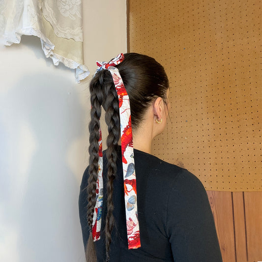 hair bow - lobster print