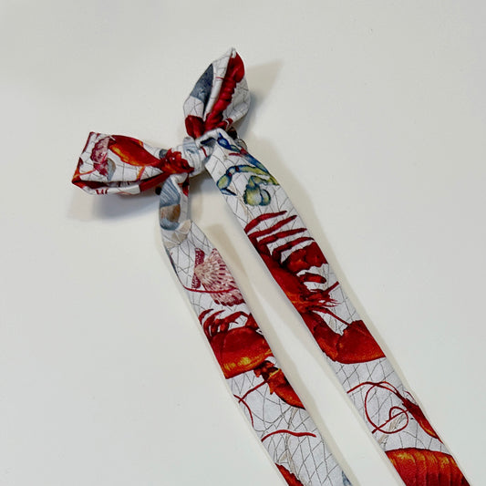 hair bow - lobster print