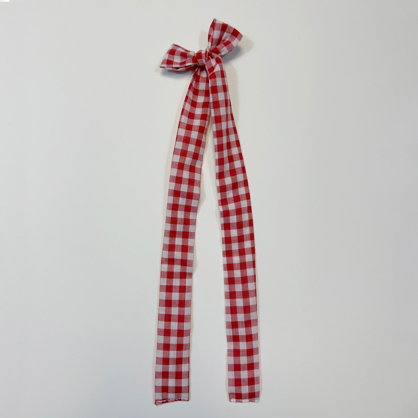 hair bow - red gingham
