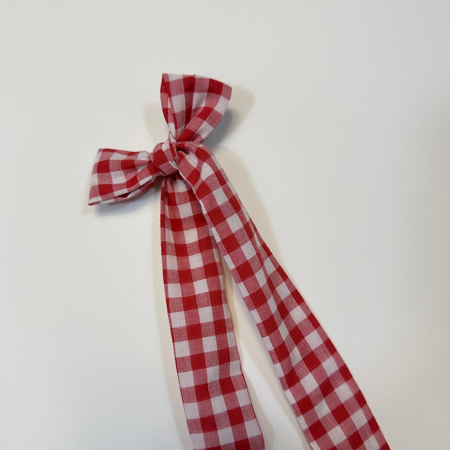 hair bow - red gingham