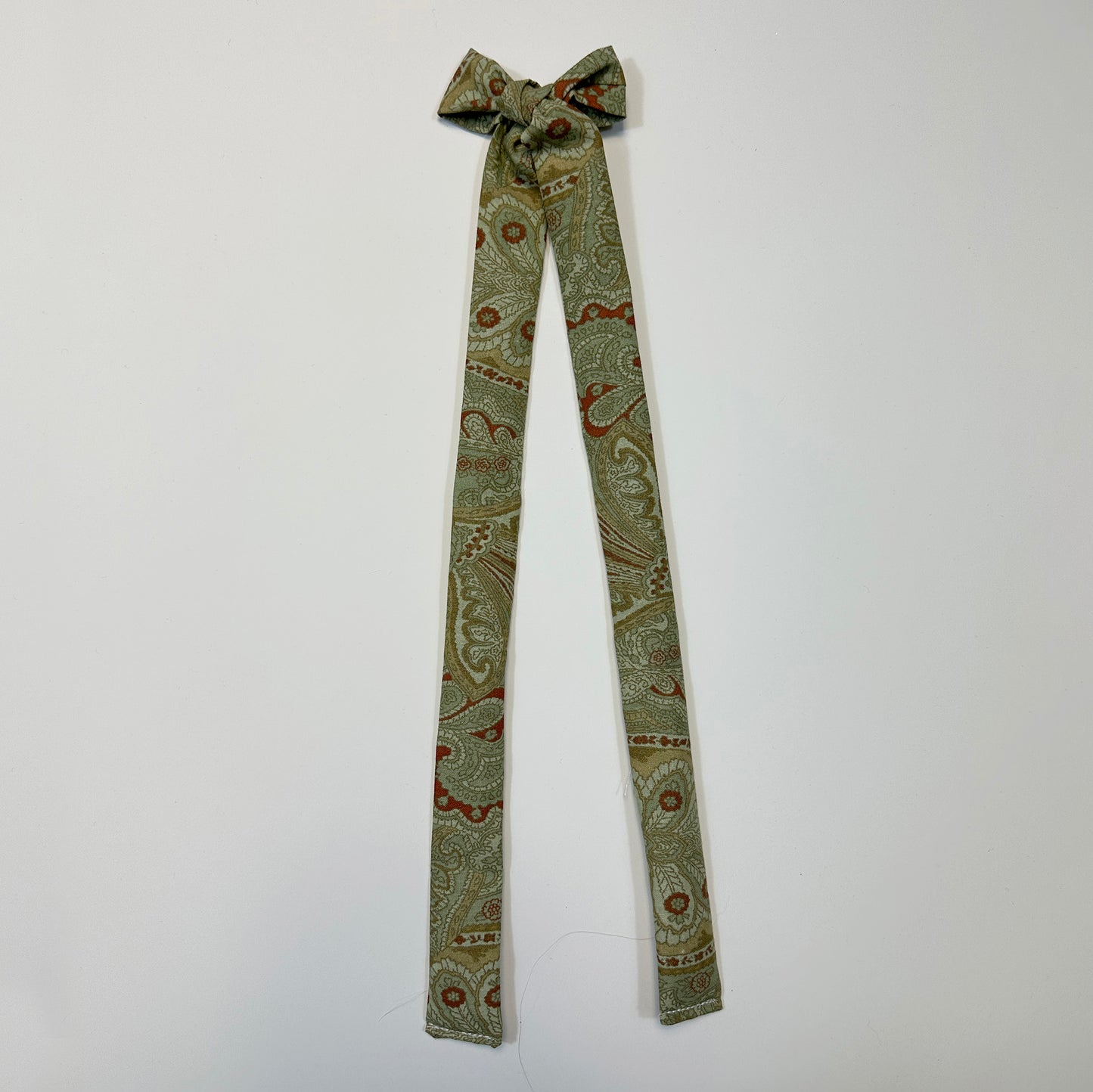 hair bow - sage paisley